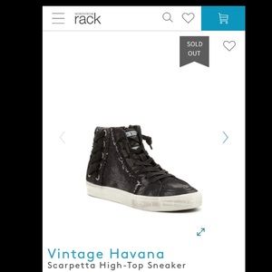 Vintage Havana distressed black denim sneakers